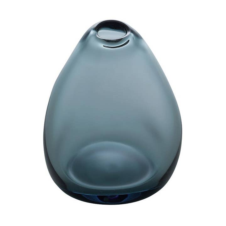 Mini Vase - Tall Triangle Stone Vase, Indigo for wholesale by SGHR Sugahara