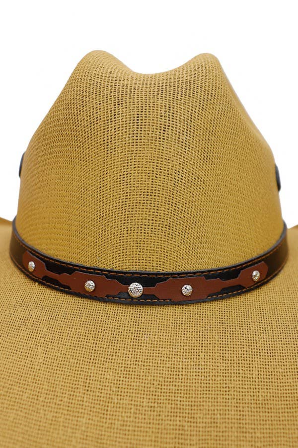 Cap Zone - Vente Chapeau de cowboy – unisexe - Chapeau de cowboy en paille Vaquero Western Original8
