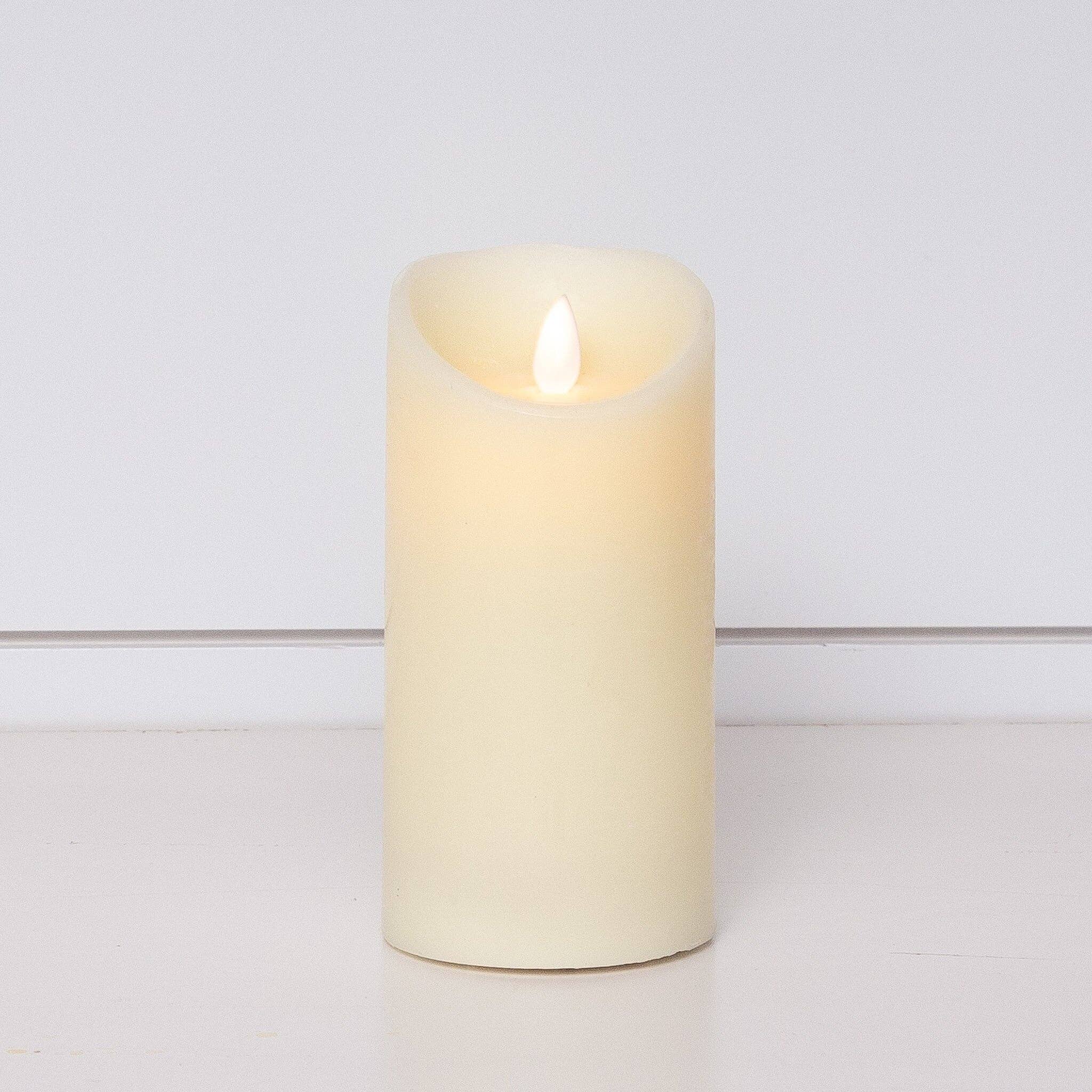 Audrey's Home & Gift - Wholesale Flameless Candle - Candle - Led Ivory Flickering Pillar, Md (Pk/02)