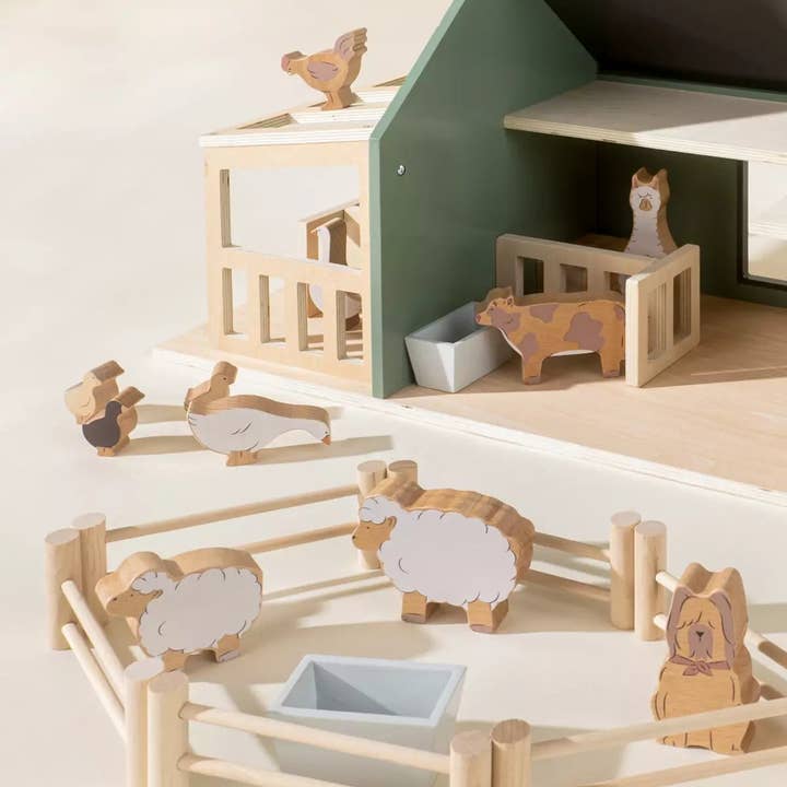 Coco Village - Wholesale Toy Set - Kids - Wooden Farm & Accessories Set12