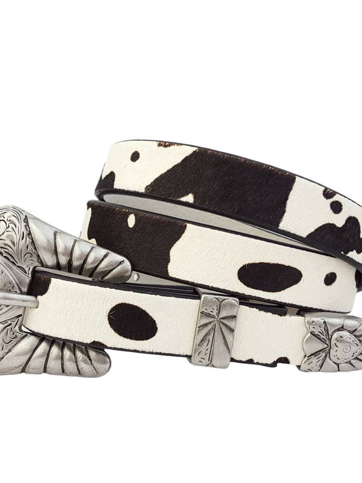 Western-Inspired Cow Hair Leather Belt for wholesale by Axesoria West
