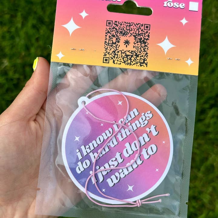 ShlemonArt - Wholesale Car Freshener - Women's - I Know I Can Do Hard Things Car Air Freshener - Lavender3