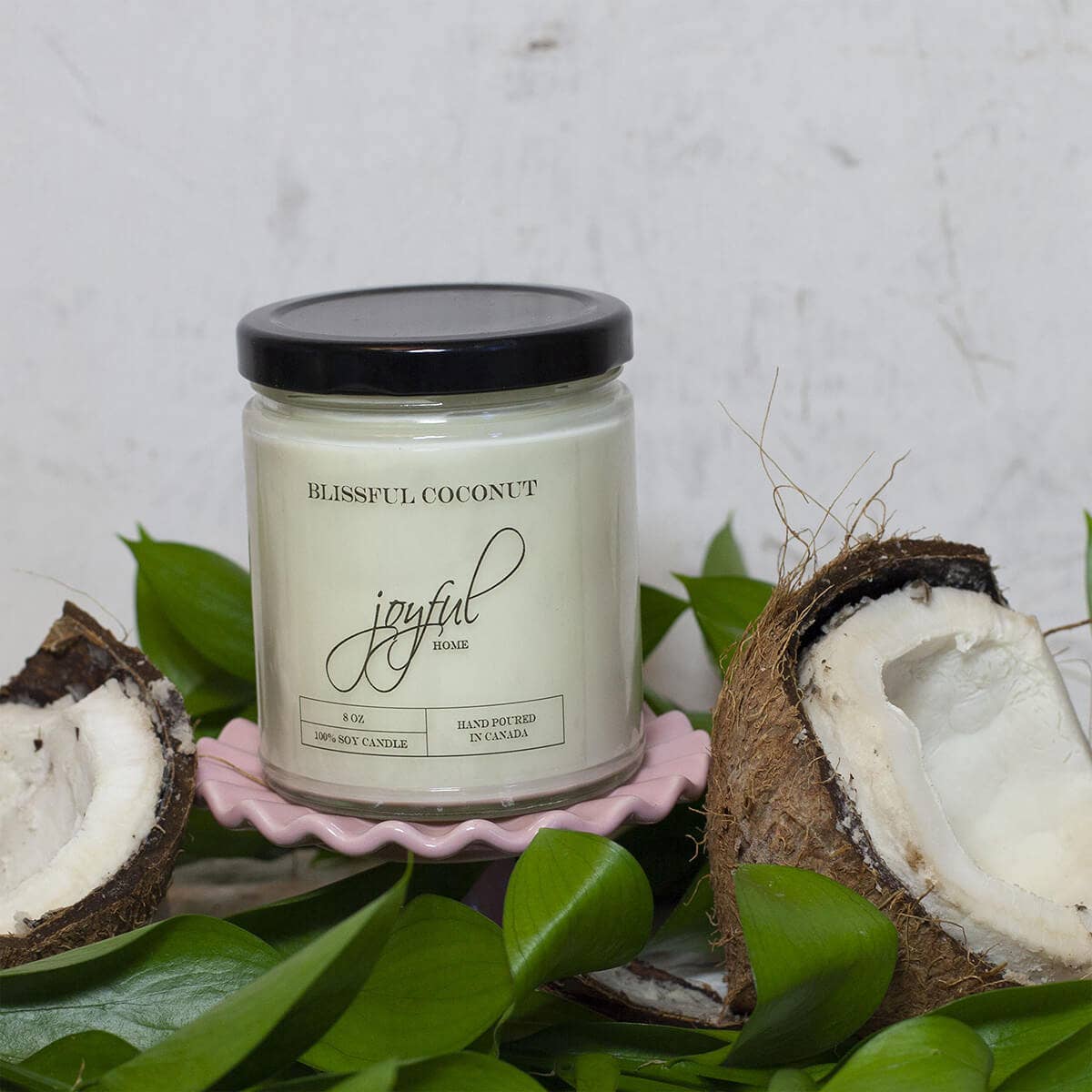 Joyful Home Inc. - Wholesale Jar/Filled Candle - Blissful Coconut Soy Candle 8 oz