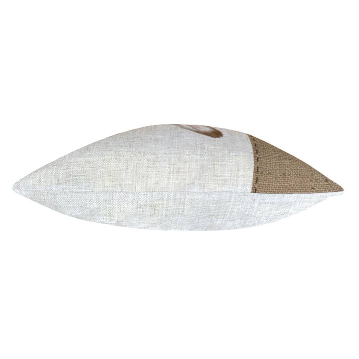 Hessian Hare Square Cushion White for wholesale on Faire2
