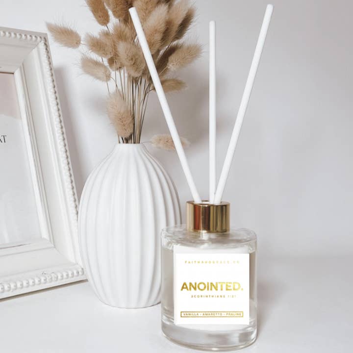 Anointed Diffuser Vanilla| Amaretto | Praline for wholesale by faithandgrace.co