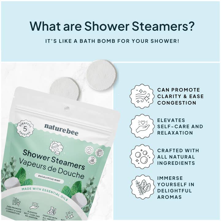 NATURE BEE - Wholesale Shower steamer/bomb - Refreshing Mint Shower Steamers | Nature Bee1