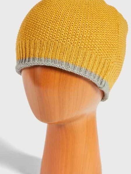 Moss Stitch Hat - Mustard for wholesale by Quintessential