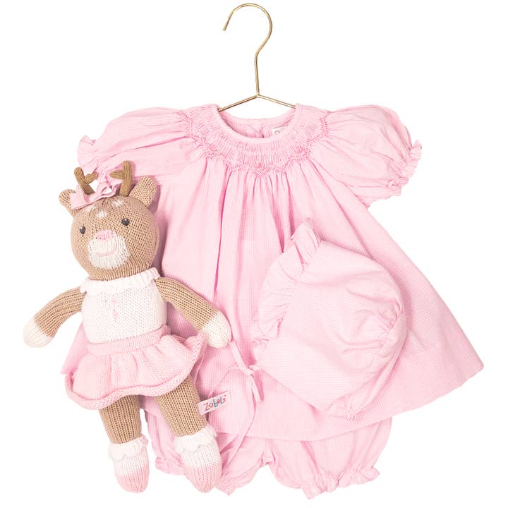 Petit Ami & Zubels - Wholesale Dress - Baby - Bishop Zig-Zag Smocked Dress