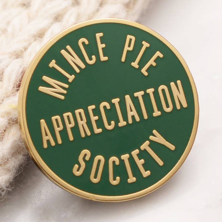 Mince Pie Appreciation Society - Enamel Pin for wholesale by Alphabet Bags