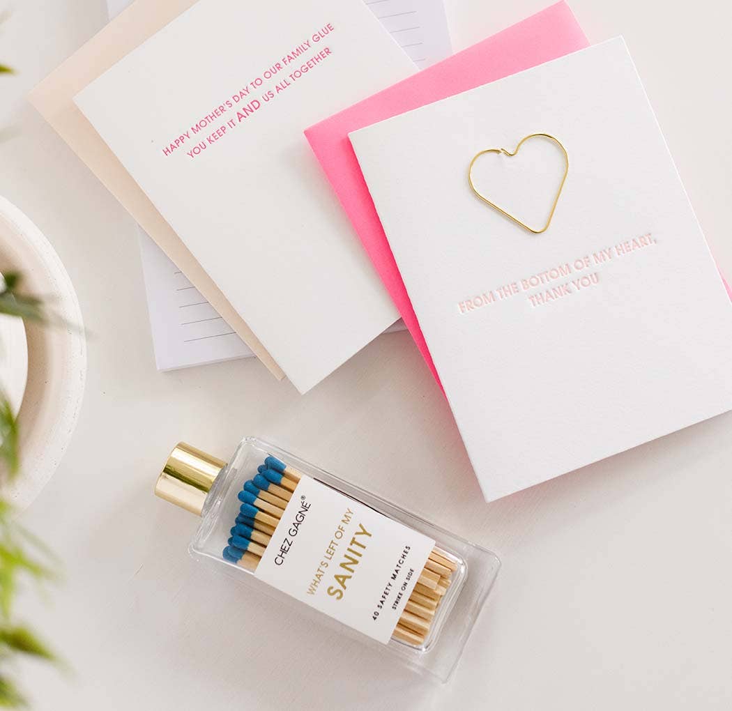 Chez Gagné – Engroshandel Tændstikker – Left of My Sanity - Sikkerhedstændstikker i glasflaske med klare blå hoveder6