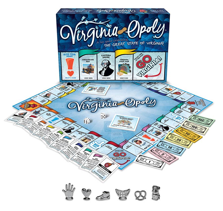 Outset Games and Cobble Hill Puzzles - Wholesale Board Game - Virginia-Opoly (state) Board Game1