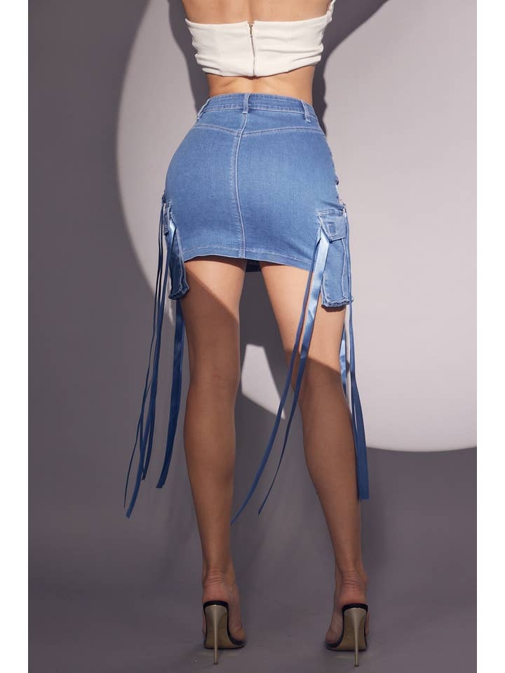 WFFS - Vente Jupe – femme - Minijupe Cargo en jean13