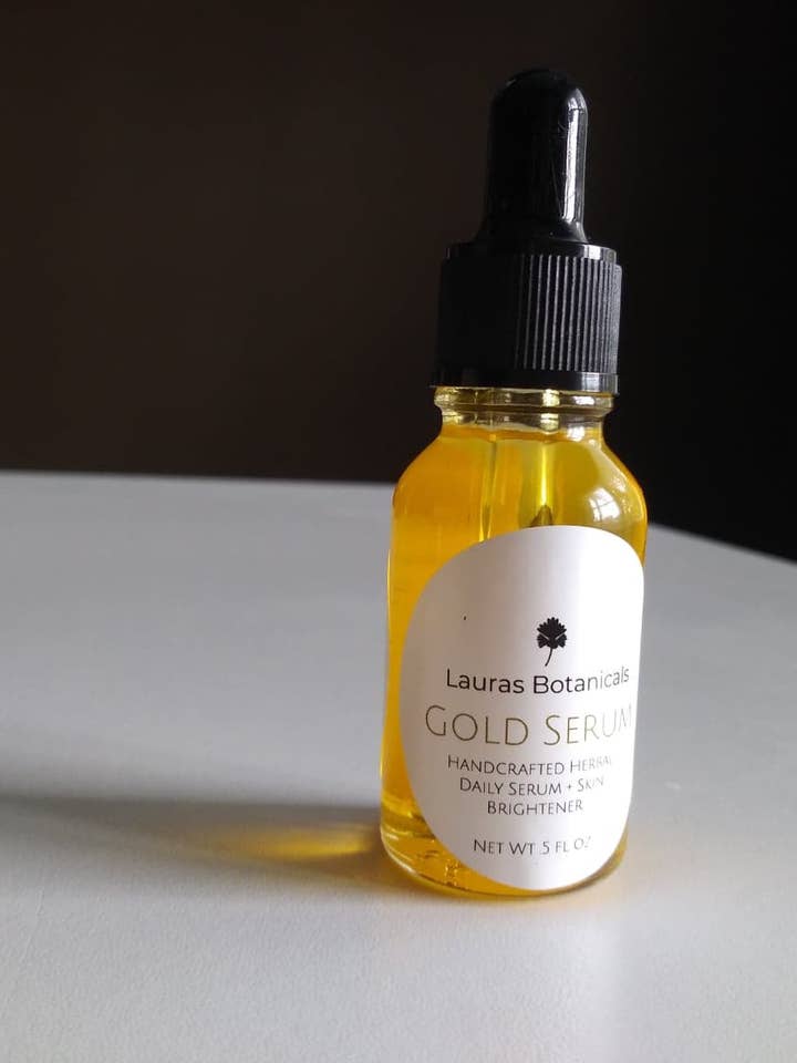 Gold Herbal Daily Face Serum for wholesale by Laura's Botanicals
