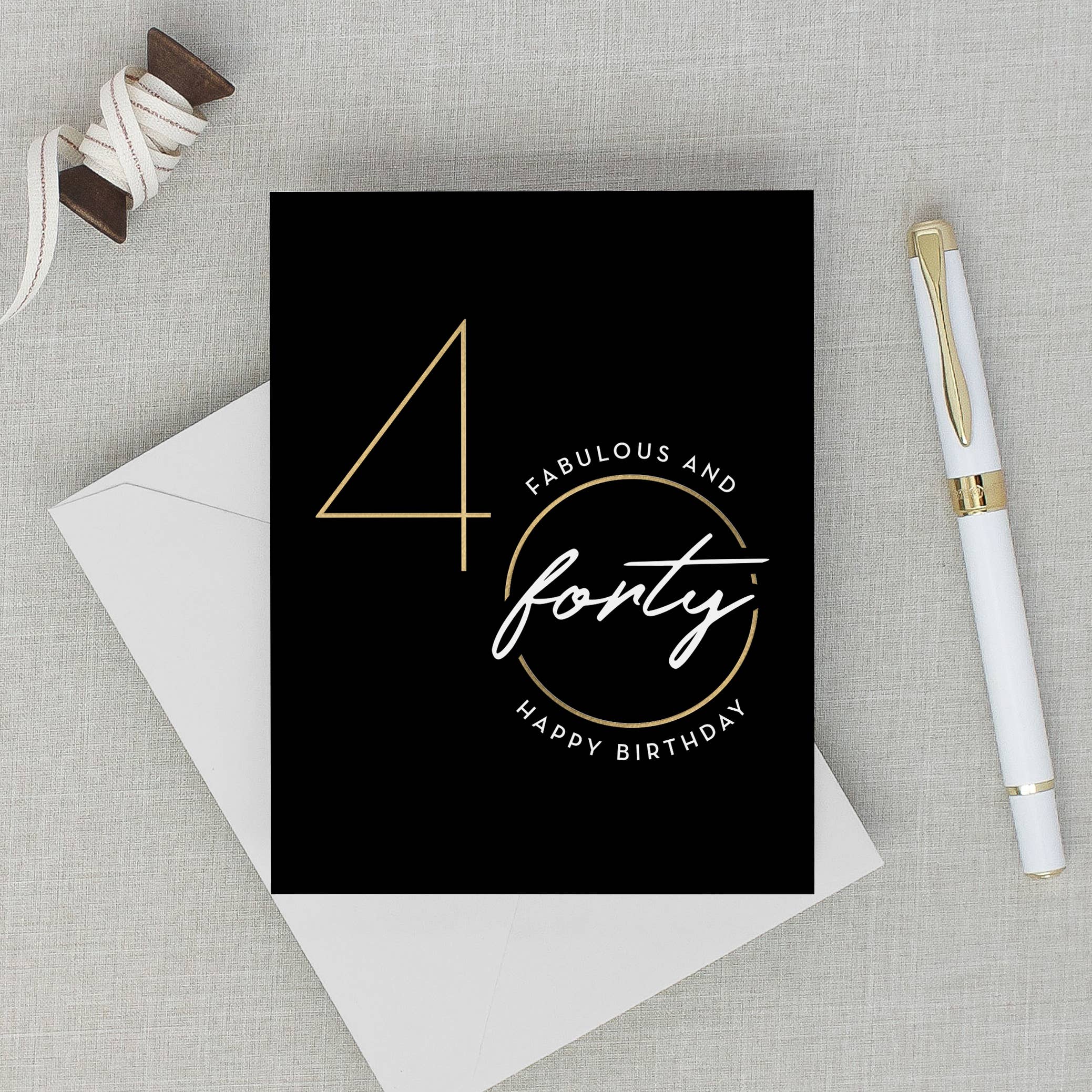 Fine Moments - Wholesale Birthday Card - Fabulous Forty – Age and Milestone Birthday Card2