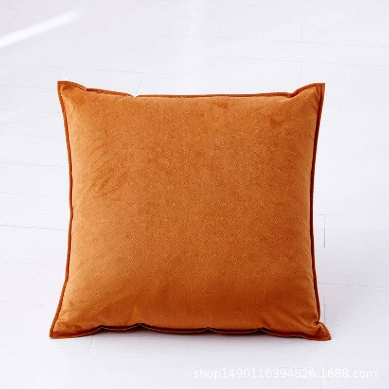 FurDecoration - Wholesale Throw Pillow Cover - Solid Color Square Soft Velvet Sofa Bed Throw Pillow Cover6