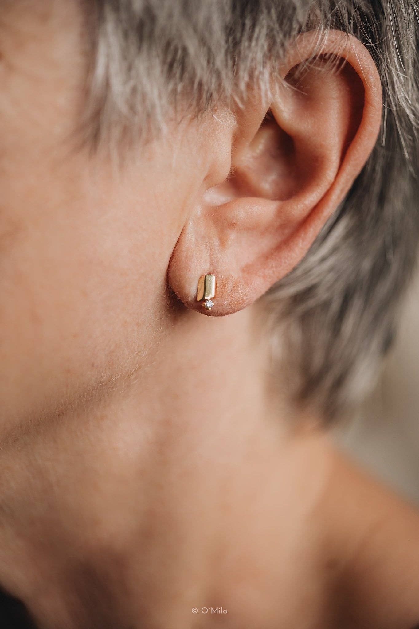 O'Milo – Engroshandel Ørestikkere – Golden Ember øreringe, Mia2