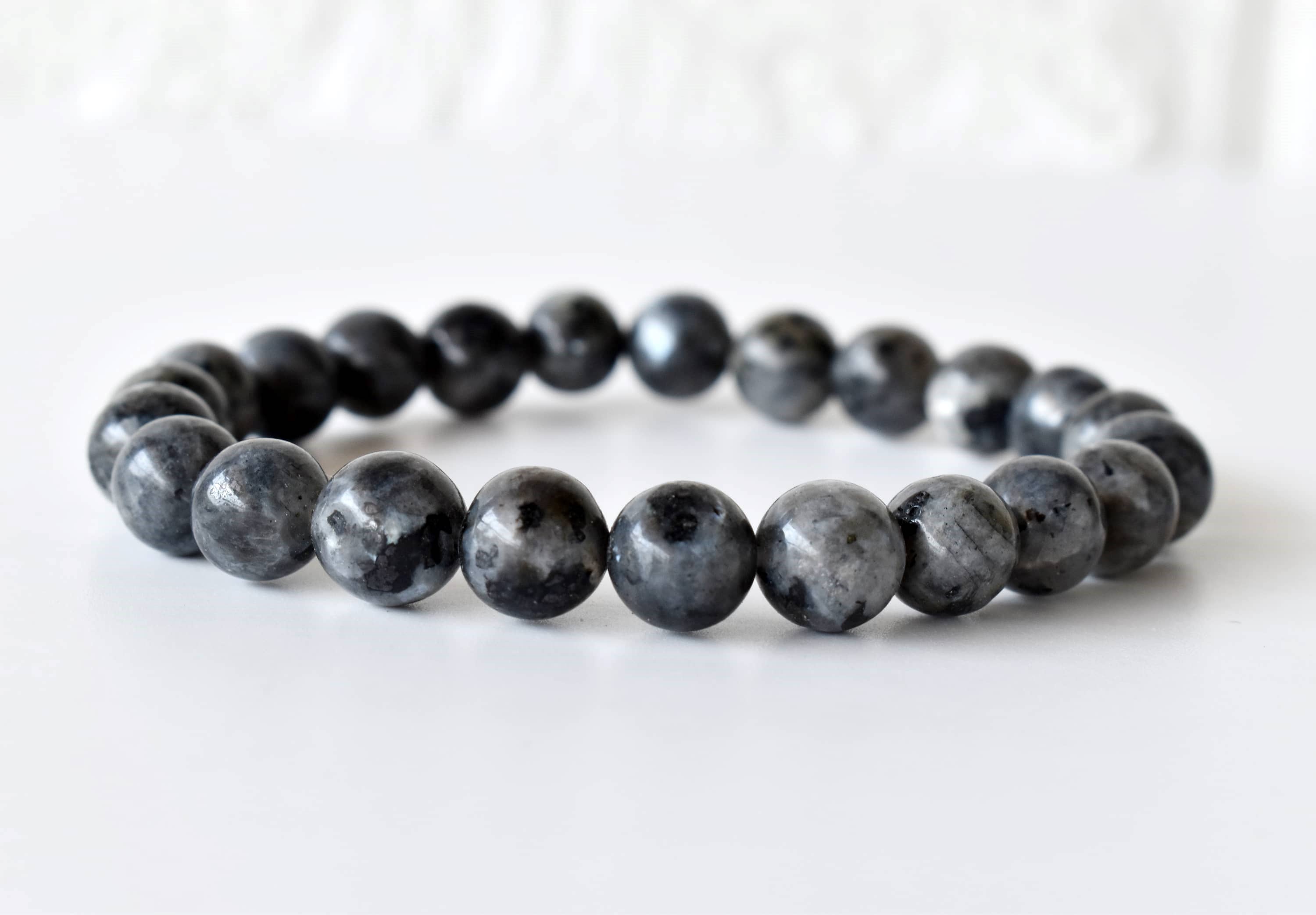 Soothing Crystals - Vendita all'ingrosso Bracciale con perline - Braccialetto guarigione in labradorite nera | Bracciale di pietre preziose1