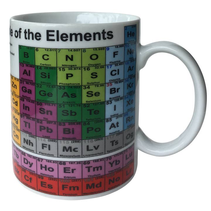 Periodic Table Mug. Pack of 6 for wholesale by Science and Nature