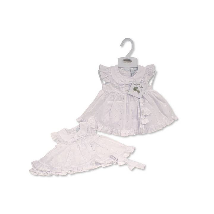 Vestido de bebé con bordado y encaje - 6267 para venta al por mayor de Sheldon International