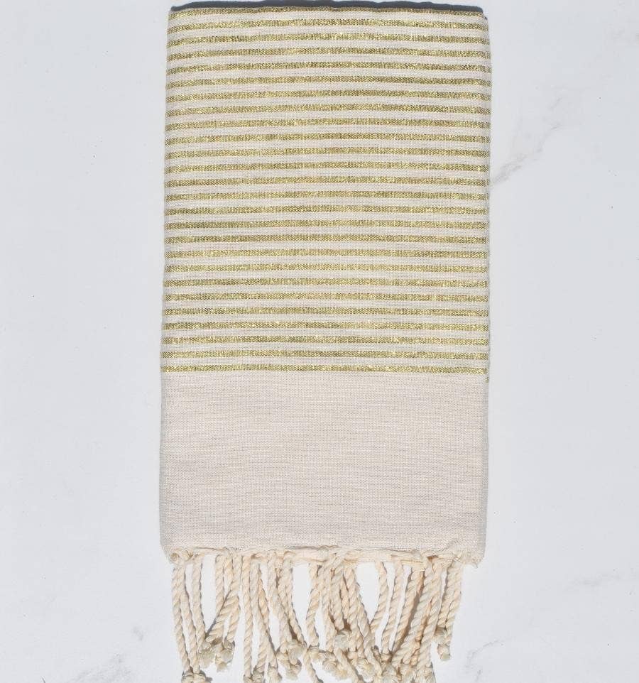 Fouta Tunisia - Wholesale Beach Towel - Fouta with golden lurex threads1