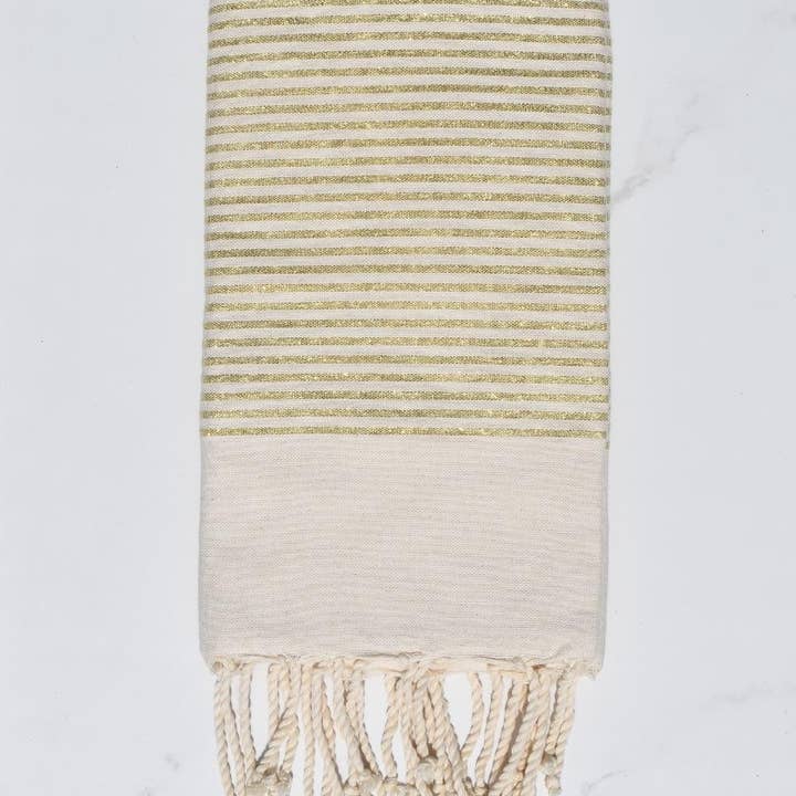 Fouta Tunisia - Wholesale Beach Towel - Fouta with golden lurex threads1