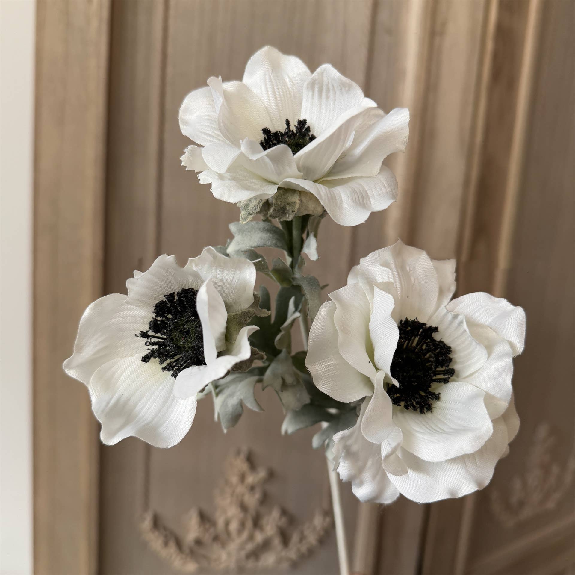 Sweet Home Deco - Wholesale Kunstbloemen - 22''T Faux Anemoon Kunstbloemen, Drie Hoofd Anemonen0