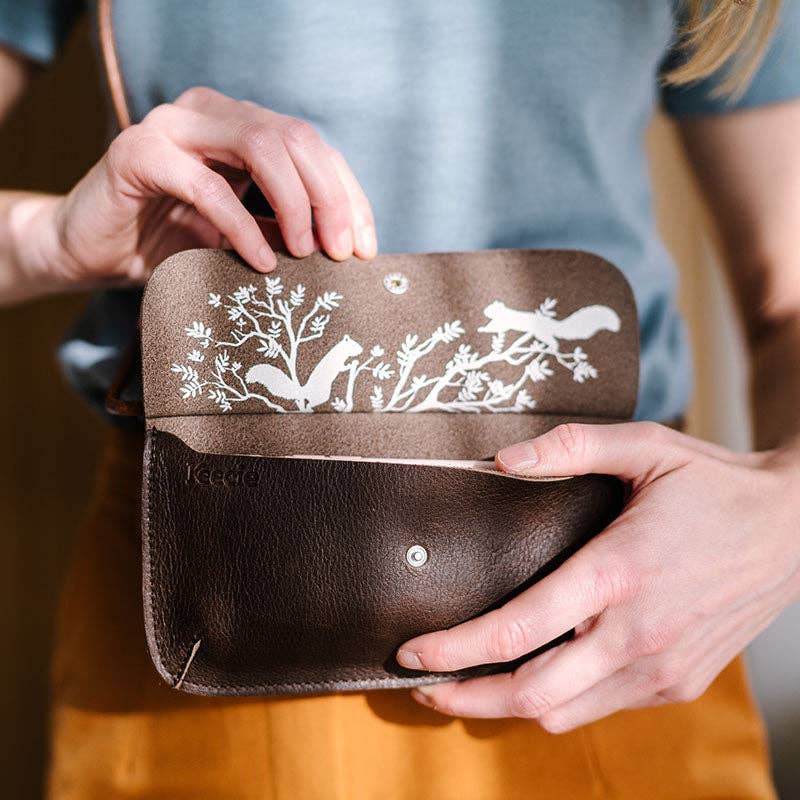 Keecie - Wholesale Phone Wallet - Women's - Phonebag, Hang On, Dark Brown used look2