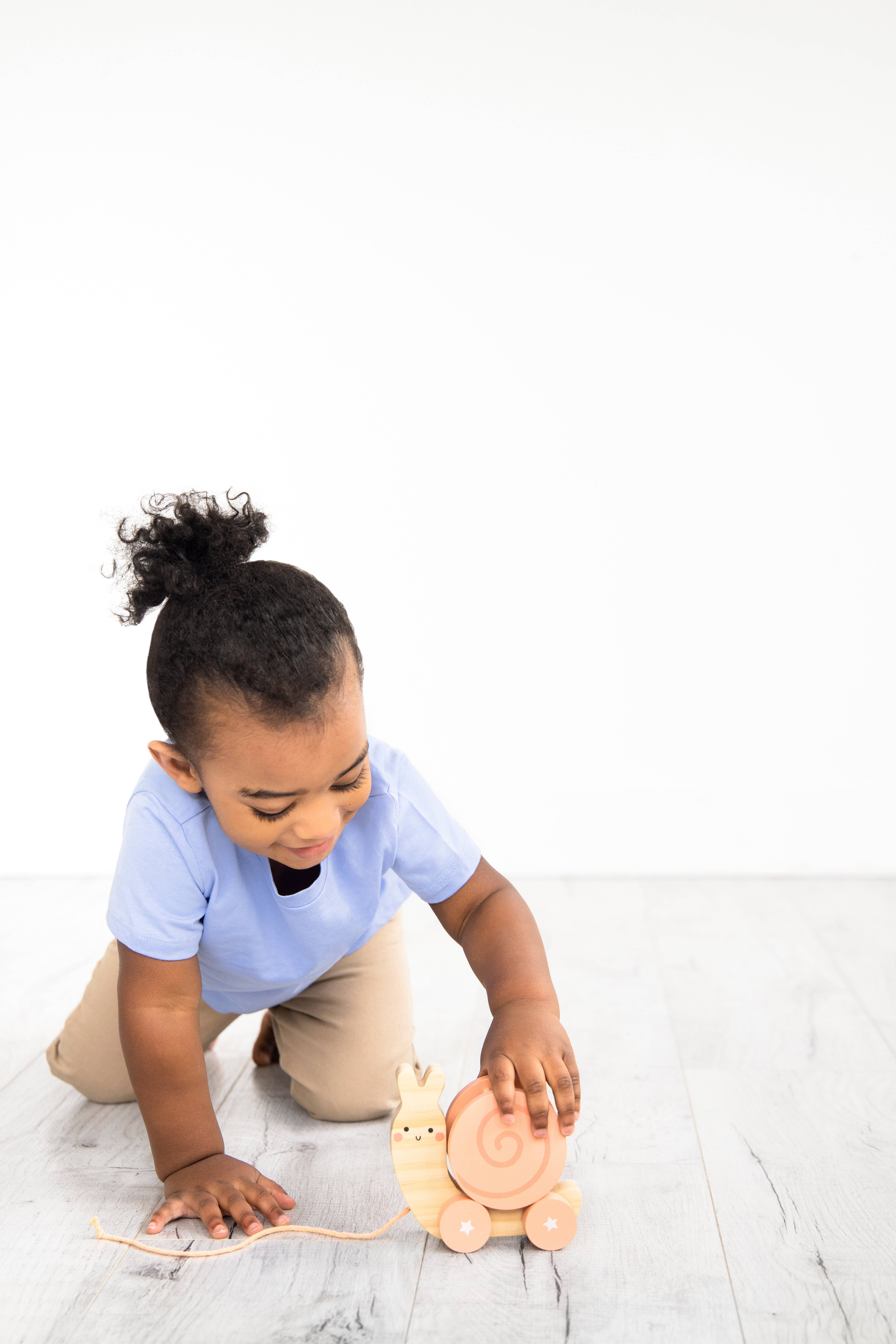 Pearhead - Wholesale Wood Toy - Kids - Snail Wooden Pull Toy, Rattle Shell, Baby or Toddler Toy7