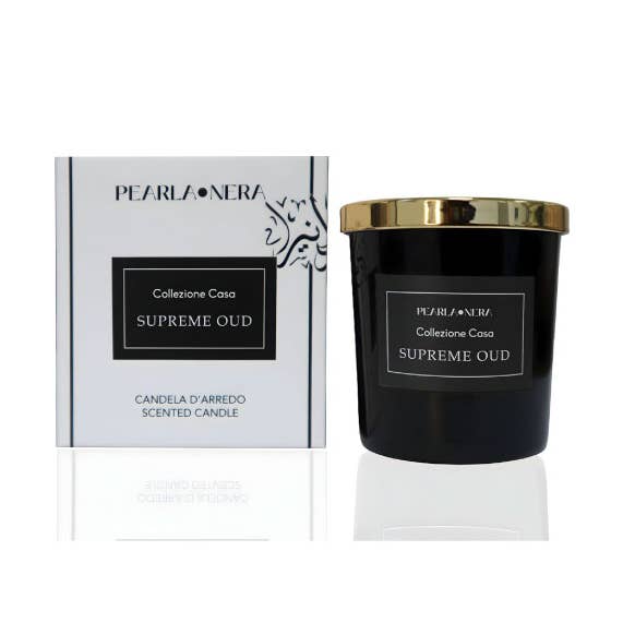 Supreme Oud by Pearla Nera – Luxury Scented Soy Candle for wholesale by French Arabian Perfumes