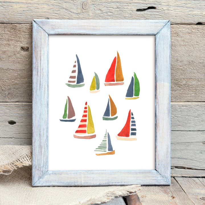 Med Tidevandet / Akvarel Kunsttryk for engroshandel hos Heirloom Island