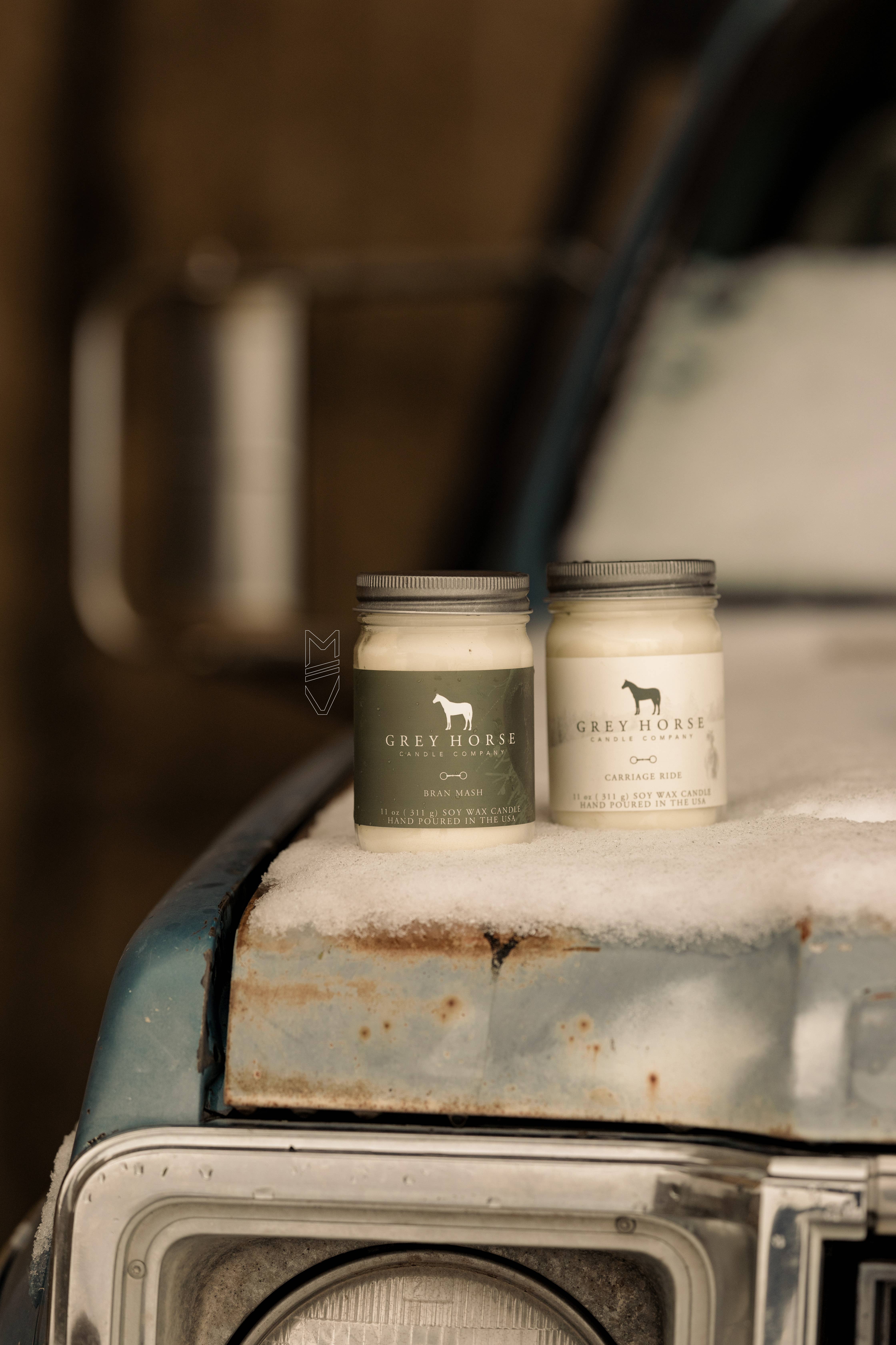 Grey Horse Candle Company – Vela em jarro/copo por atacado – Vela de Soja Bran Mash - Coleção de Fim de Ano em LIQUIDAÇÃO2
