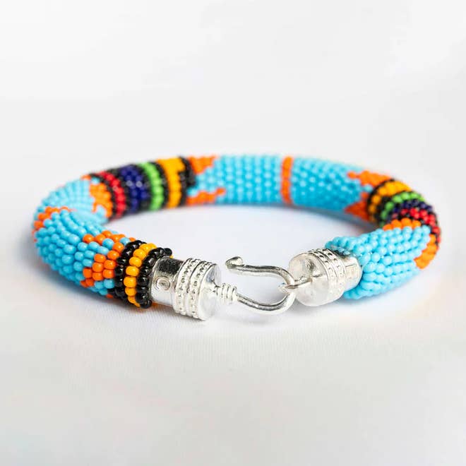 BRACELET MASAÏ TURQUOISE pour la vente par Hippie Crew