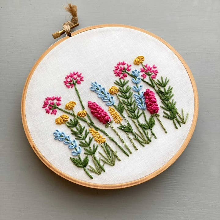 And Other Adventures Embroidery Co - Wholesale Embroidery/Cross Stitch Supplies - Beginner Embroidery Kit - Meadow in Happy Day3