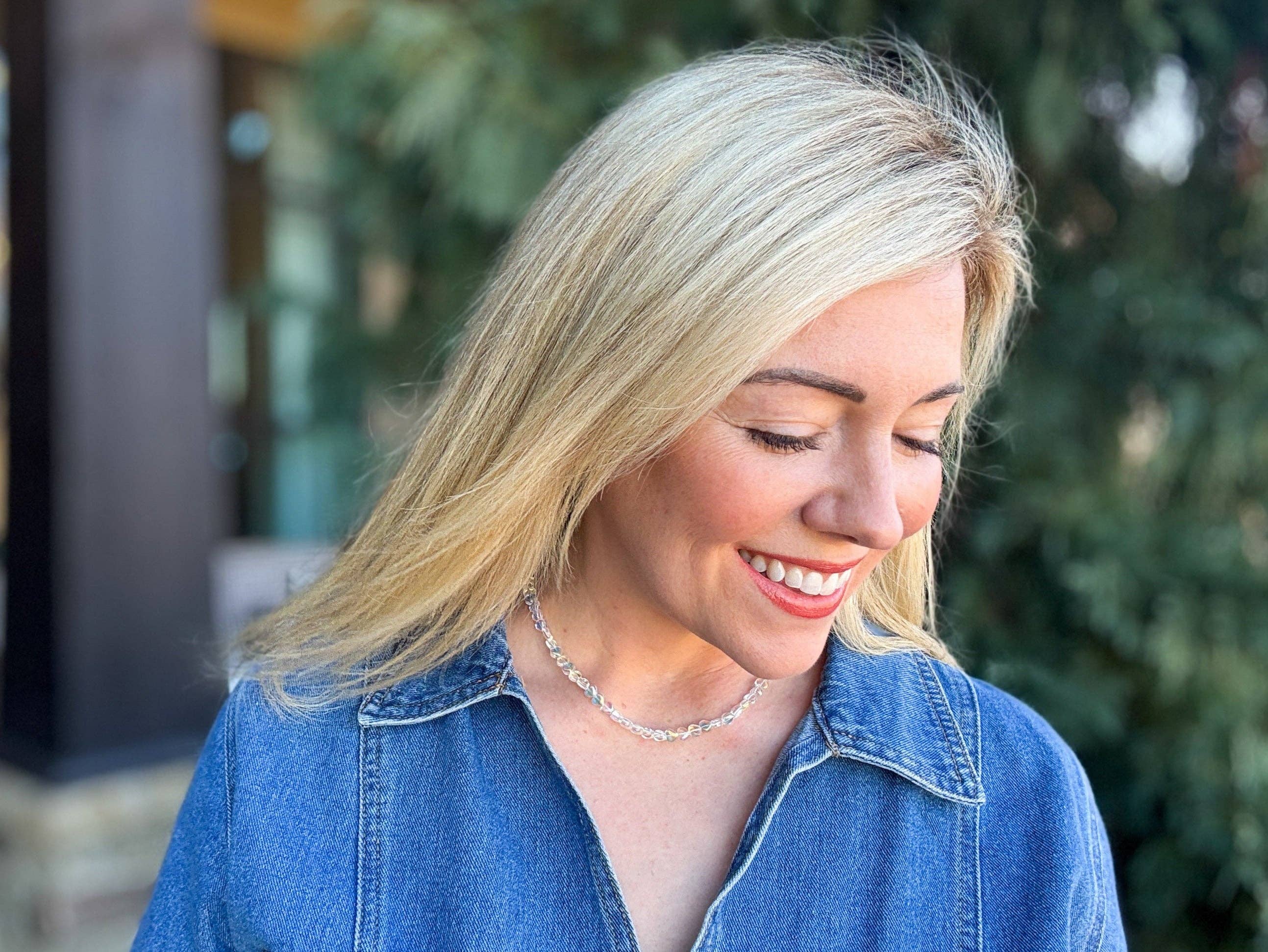 Taylor Elliott Designs – Colar com missangas/pérolas por atacado – Colar com Contas - Corações de Vidro - Nora6