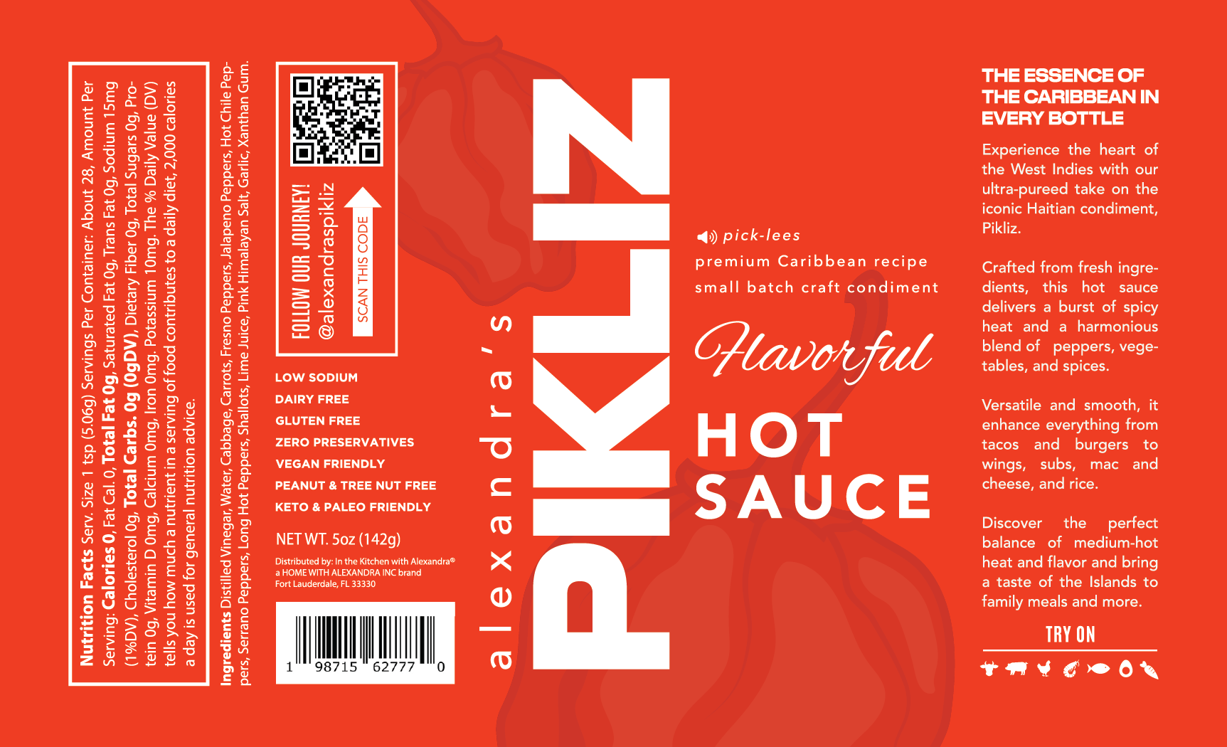 In the Kitchen with Alexandra - Wholesale Hot Sauce - Alexandra’s Pikliz Hot Sauce | Bold & Savory Caribbean Heat | Craft Superfood, 5oz 7