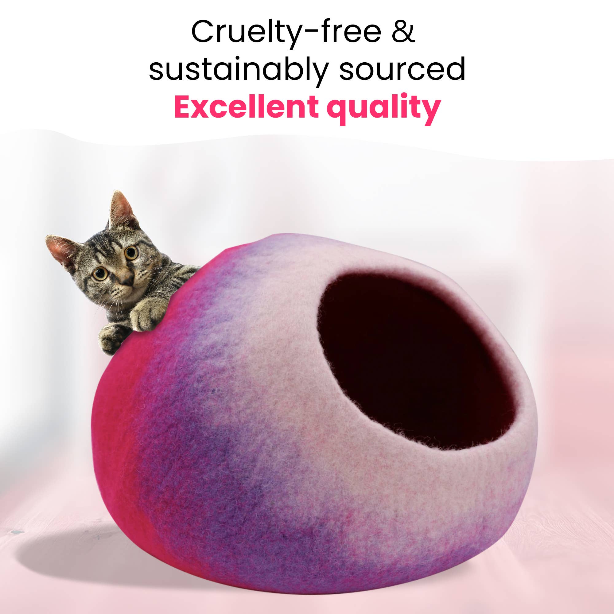 Lungta Imports – casota - Gato e cão por atacado – Caverna para Gatos de Lã Tingida à Mão / Cama e Casa Quente para Gatos20