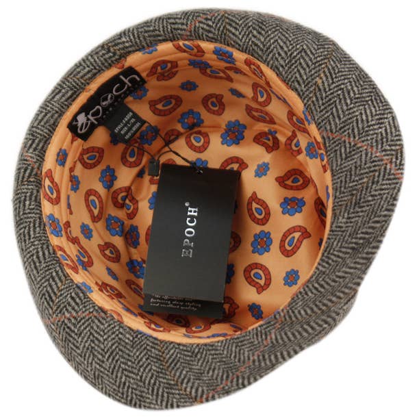 Epoch hats - Wholesale Fedora - Unisex - Wool Tweed Herringbone Fedora Hat5
