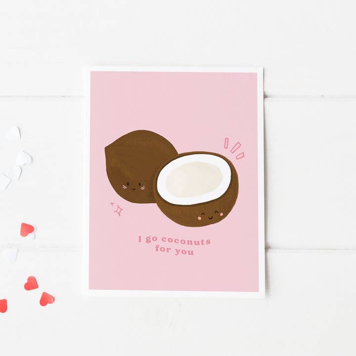 Coconuts for You Love Card for wholesale by Chat Papier