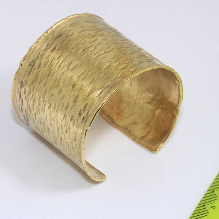 Rå mässing hamrade armband, öppet manschettarmband, CHK542-3 för wholesale av QueenJewelryM