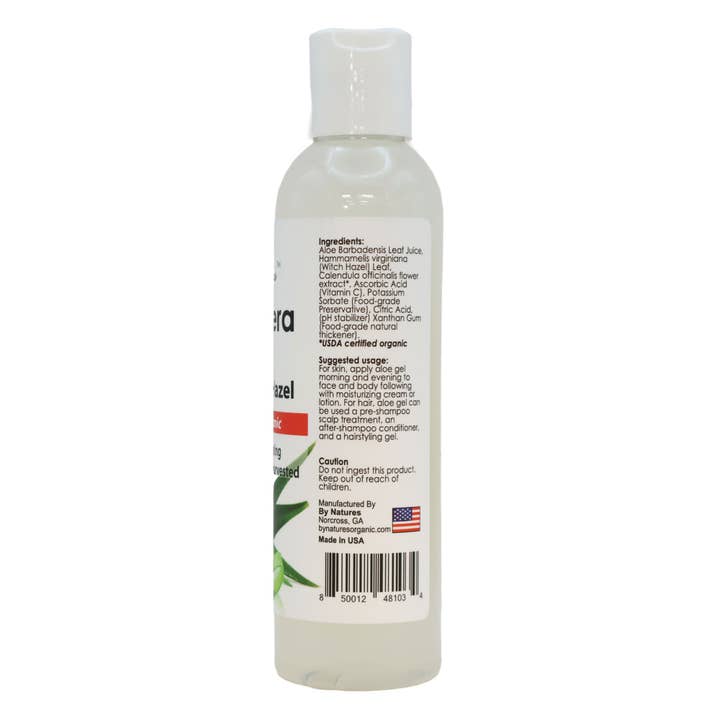KT Supply - Wholesale Aloe Spray/Cream - By Natures Aloe Vera Gel With Witch Hazel, 6 Oz.