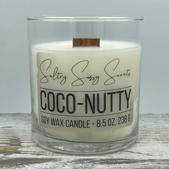 Coco-nutty - Candela in cera di soia per la vendita all'ingrosso da parte di Sultry Sassy Scents