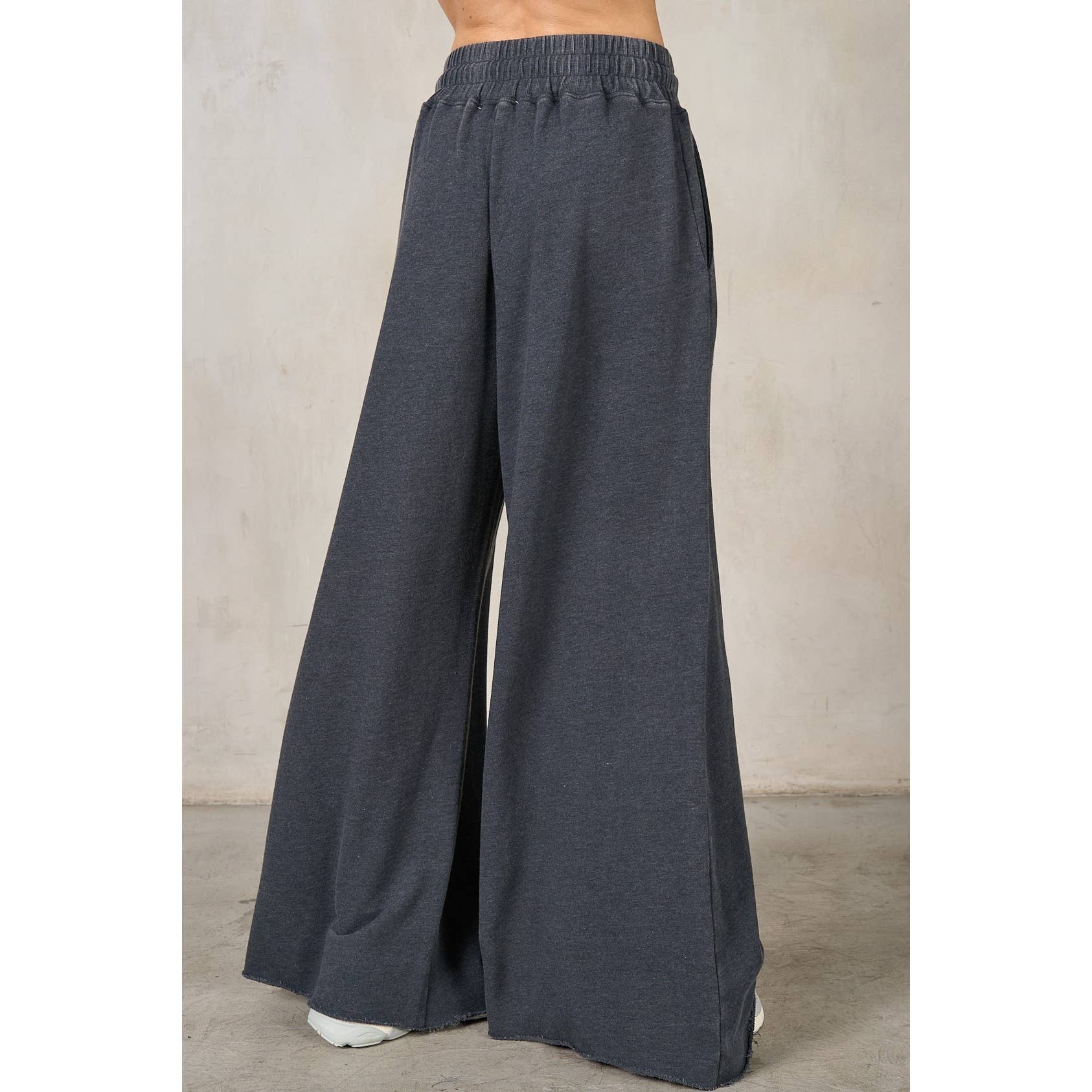 lalamia - Wholesale Pants - Women's - Matching Rib Wide Oversize Sweatpants5