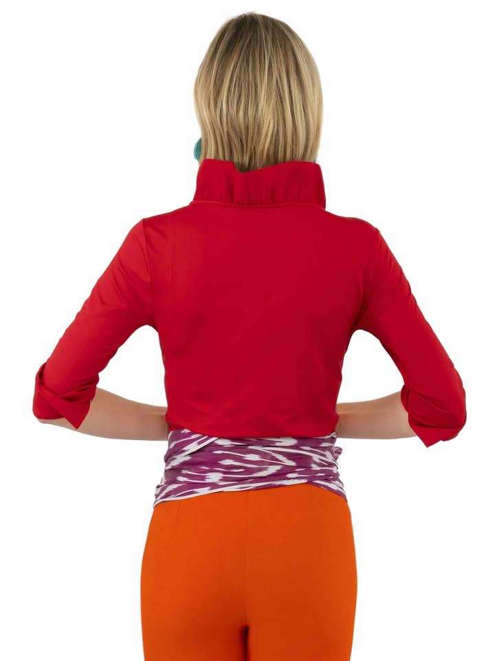 Gretchen Scott LLC - Vente Chemisier – femme - Haut Ruffneck Jersey - Uni2