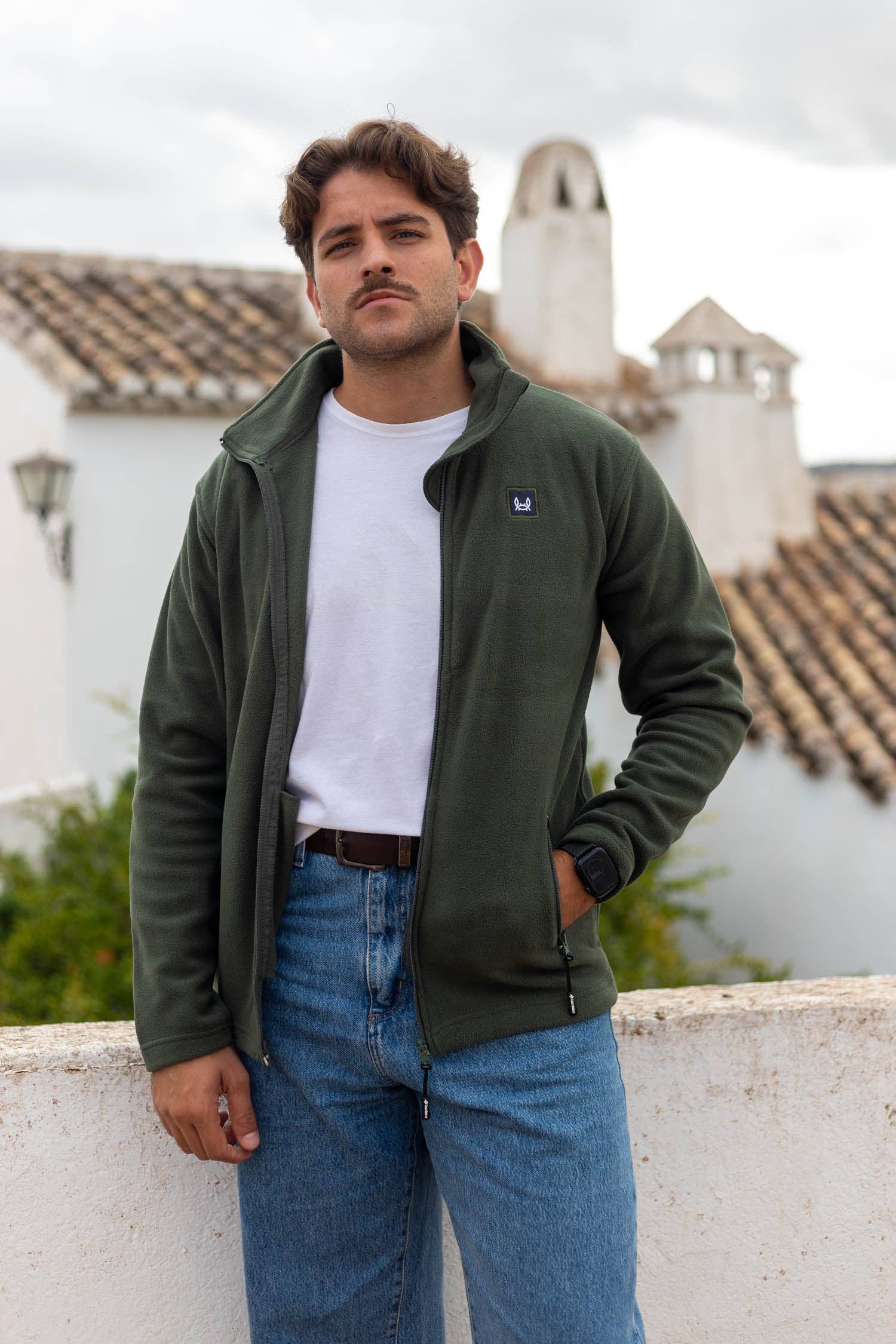 Custi Mikelo: Men's Clothing & Christmas Gifts – Engroshandel Fleecejakke – til mænd – Grøn jagtfleece2