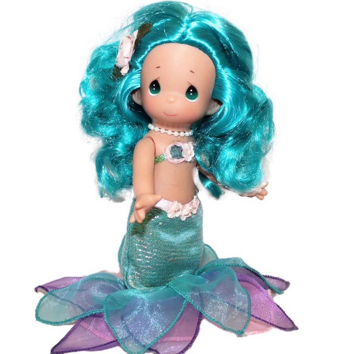 Mermaid Wishes & Starfish Kisses - Teal - 9 Inch Doll for wholesale by The Doll Maker LLC
