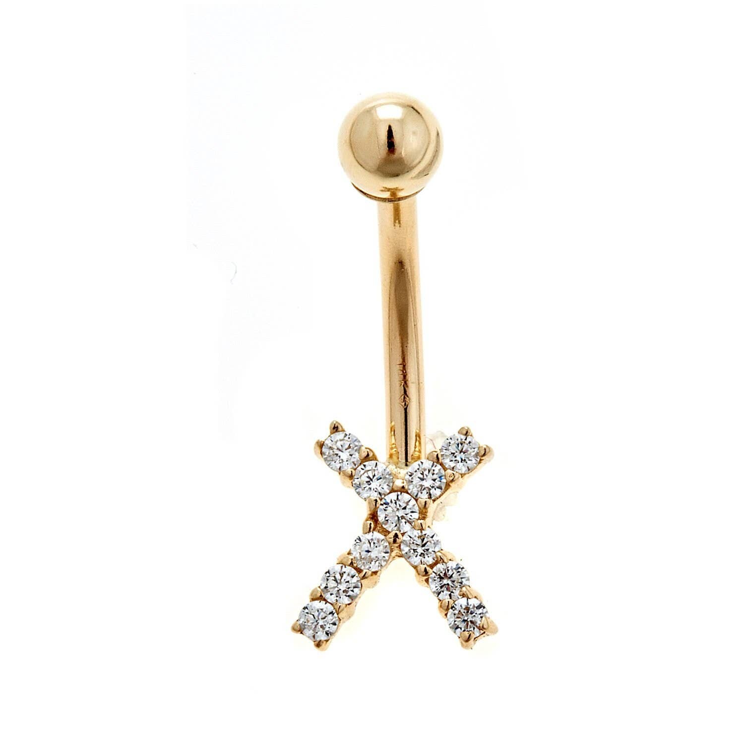 Zahav Jewelry - Wholesale Belly Ring - 14kt Solid Gold Dangle Belly Button Ring Body Jewelry