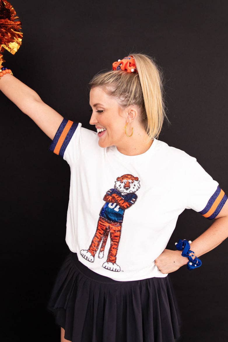 Brianna Cannon - Wholesale Screen Printed T-Shirt - Women's - Auburn Sparkle Logo T-Shirt5