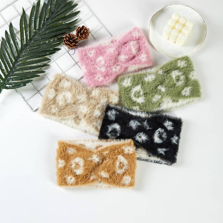 JOIA ACCESSORIES - Wholesale Fashion Headband - Women's - MINI FLOWER PATTERN CHENILLE HEADBAND, CHB 4010