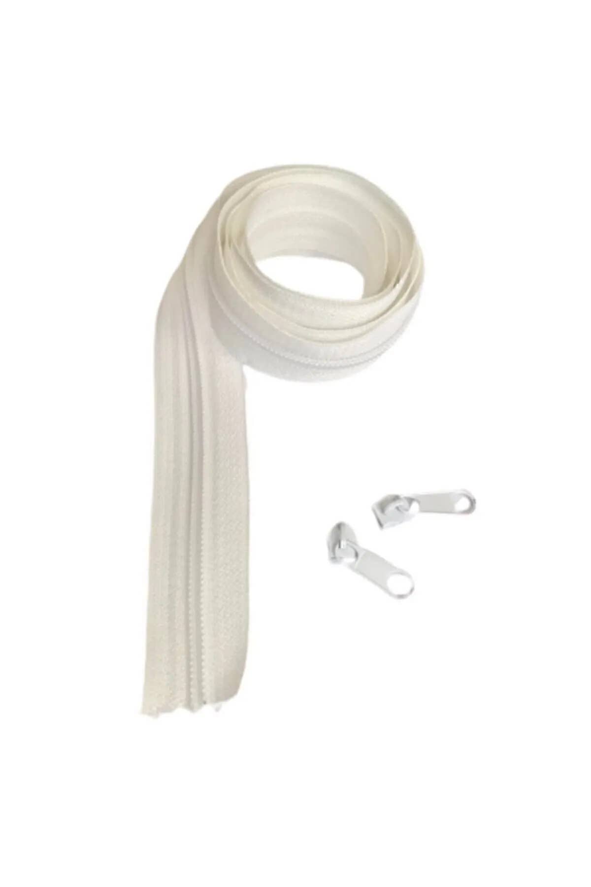 Meyran - Wholesale Craft supplies - 10-Meter White Zipper with 20 Sliders