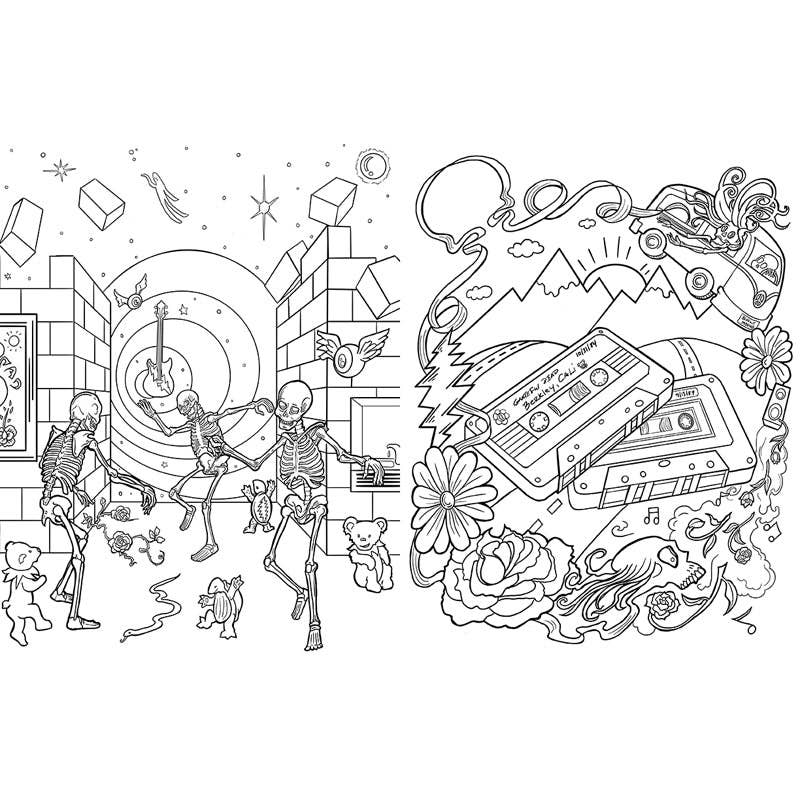 Insight Editions - #1 Pop Culture Publisher - Wholesale Coloring & Activity Book - Adult - The Official Coloring Book of Grateful Dead (NEW!)3